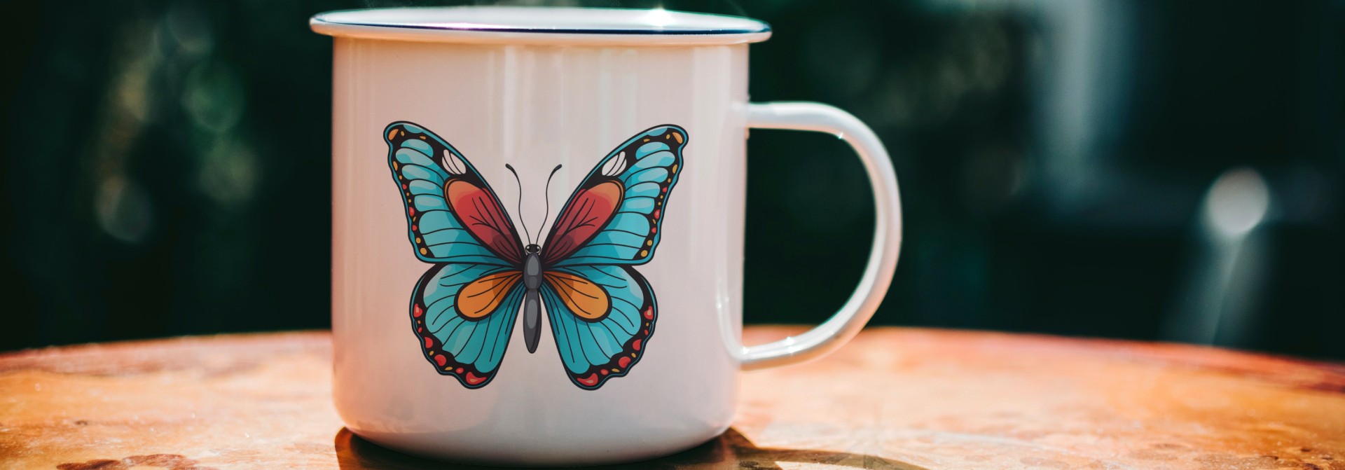 Tazas de mariposas